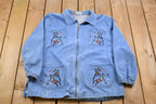 Vintage 1990s Passion-1 Embroidered Denim Jacket