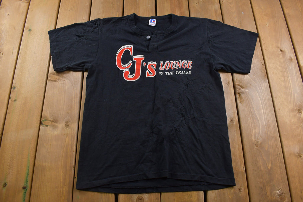Vintage 1990s Russell Athletics CJ's Lounge Graphic T-Shirt