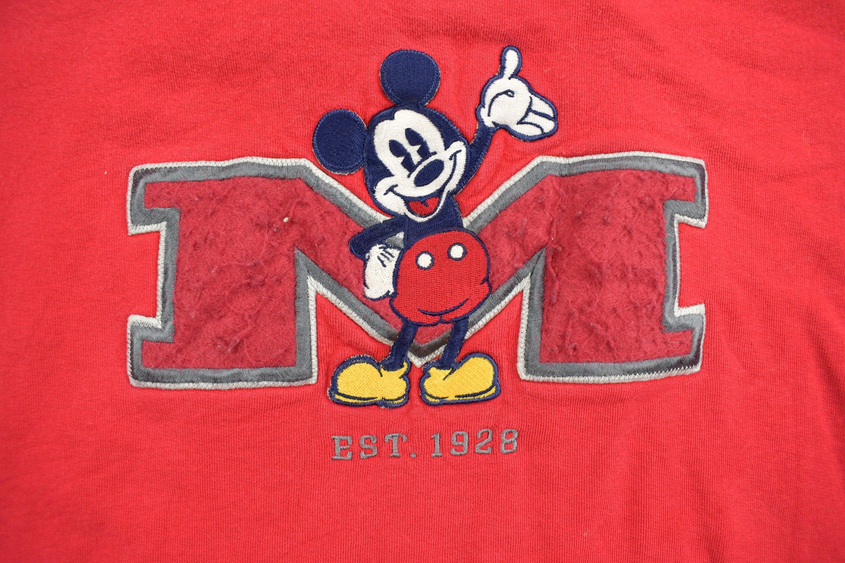 Vintage 1990s Mickey Mouse Disney Embroidered Crewneck