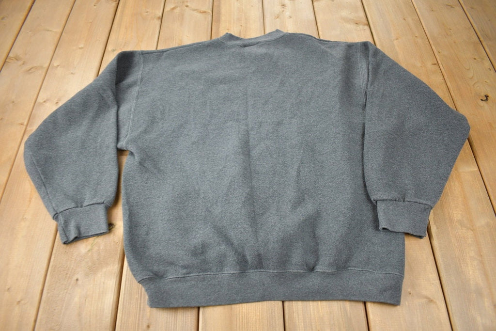 Vintage 1990s Pro Spirit Gray Blank Crewneck Sweatshirt Made In USA
