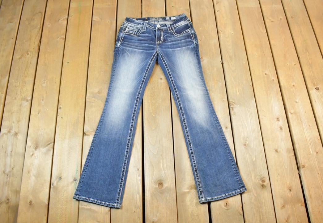 Vintage Y2K Miss Me Bedazzled Low Rise Jeans Size 26x31