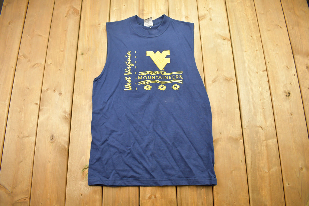 Vintage 1990s University Of West Virginia Mountaineers Graphic Tank Top Shirt