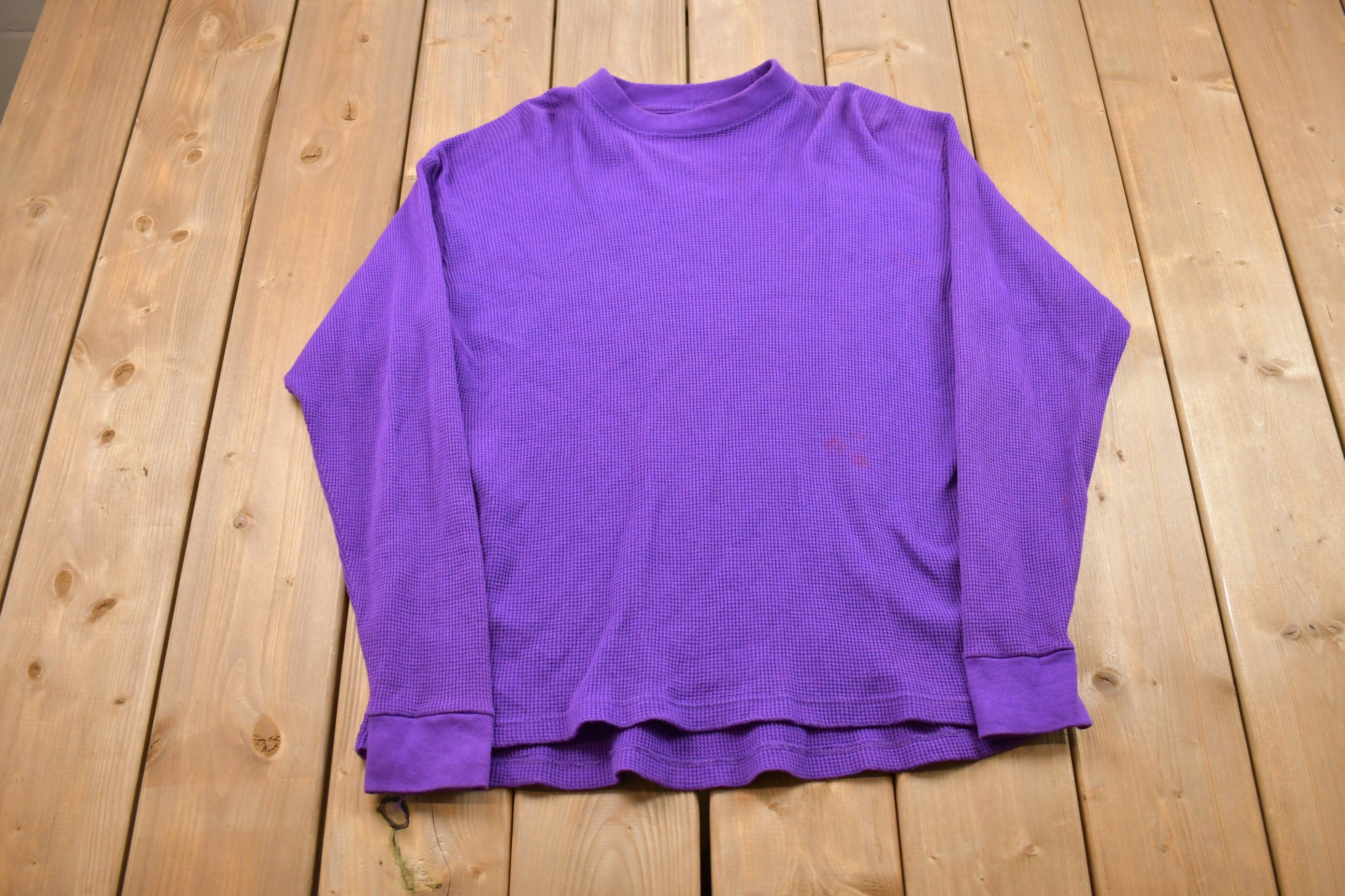 Vintage 1990s Sun Wear Thermal Crewneck Sweatshirt
