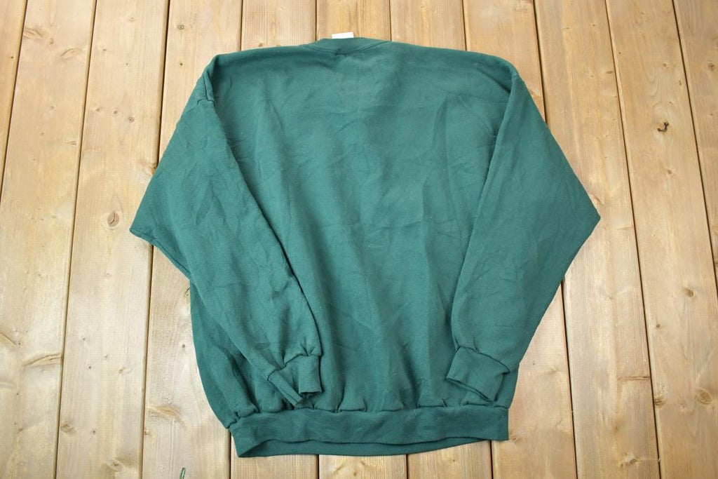 Vintage 1990s Blank Green Crewneck Sweatshirt
