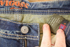 Vintage Deadstock Y2K Vigoss Bedazzled Bootcut Low Rise Jeans Women's Size 26 x 32