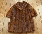Vintage 1960s Muskrat Fur Coat Size M /