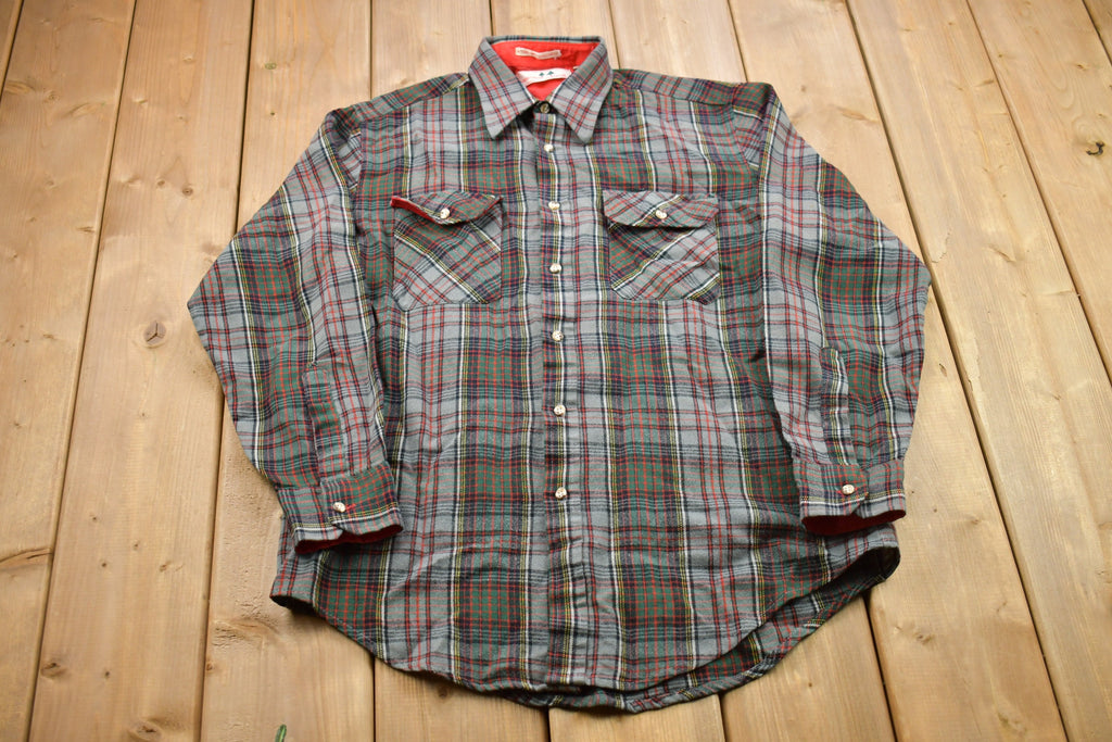 Vintage 1990s Ruggedwear By B.O.G. Plaid Flannel Button Up Shirt