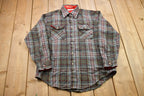 Vintage 1990s Ruggedwear By B.O.G. Plaid Flannel Button Up Shirt