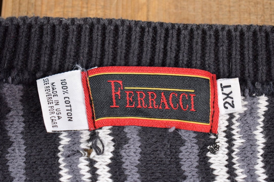 Vintage 1980s Ferracci Knitted Cardigan Sweater