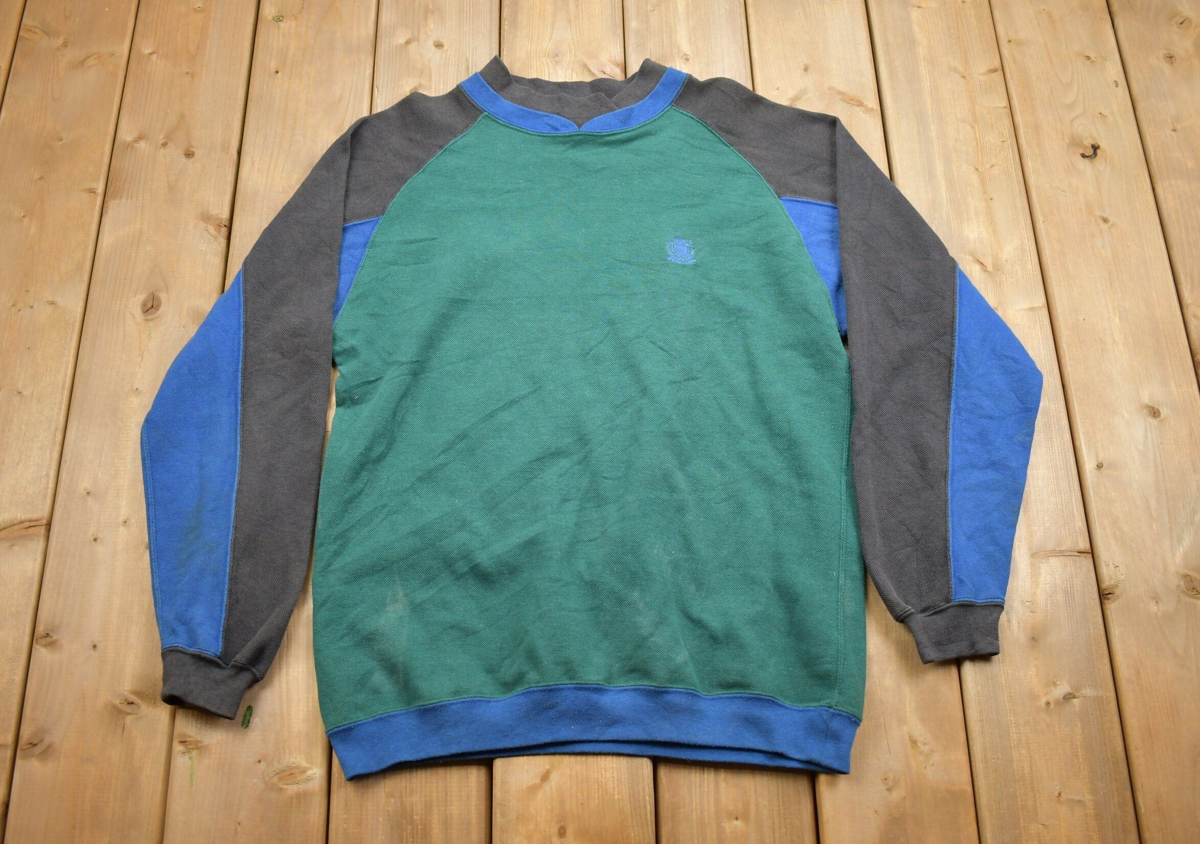 Vintage 1990s Color Block Crewneck Sweatshirt