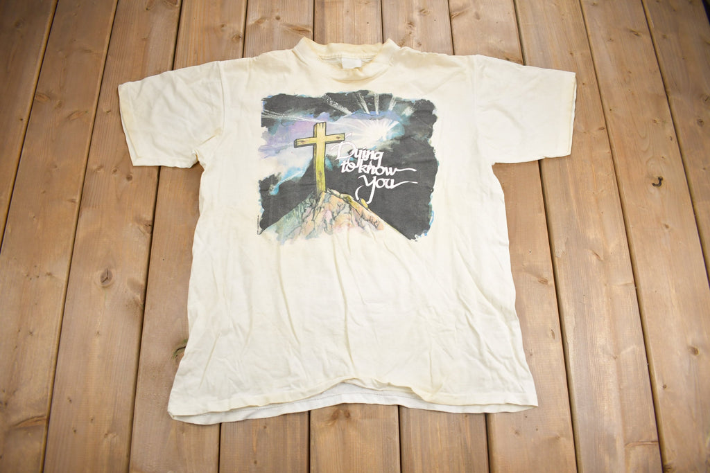 Vintage 1991 Living Epistles Jesus Theme Graphic T-Shirt
