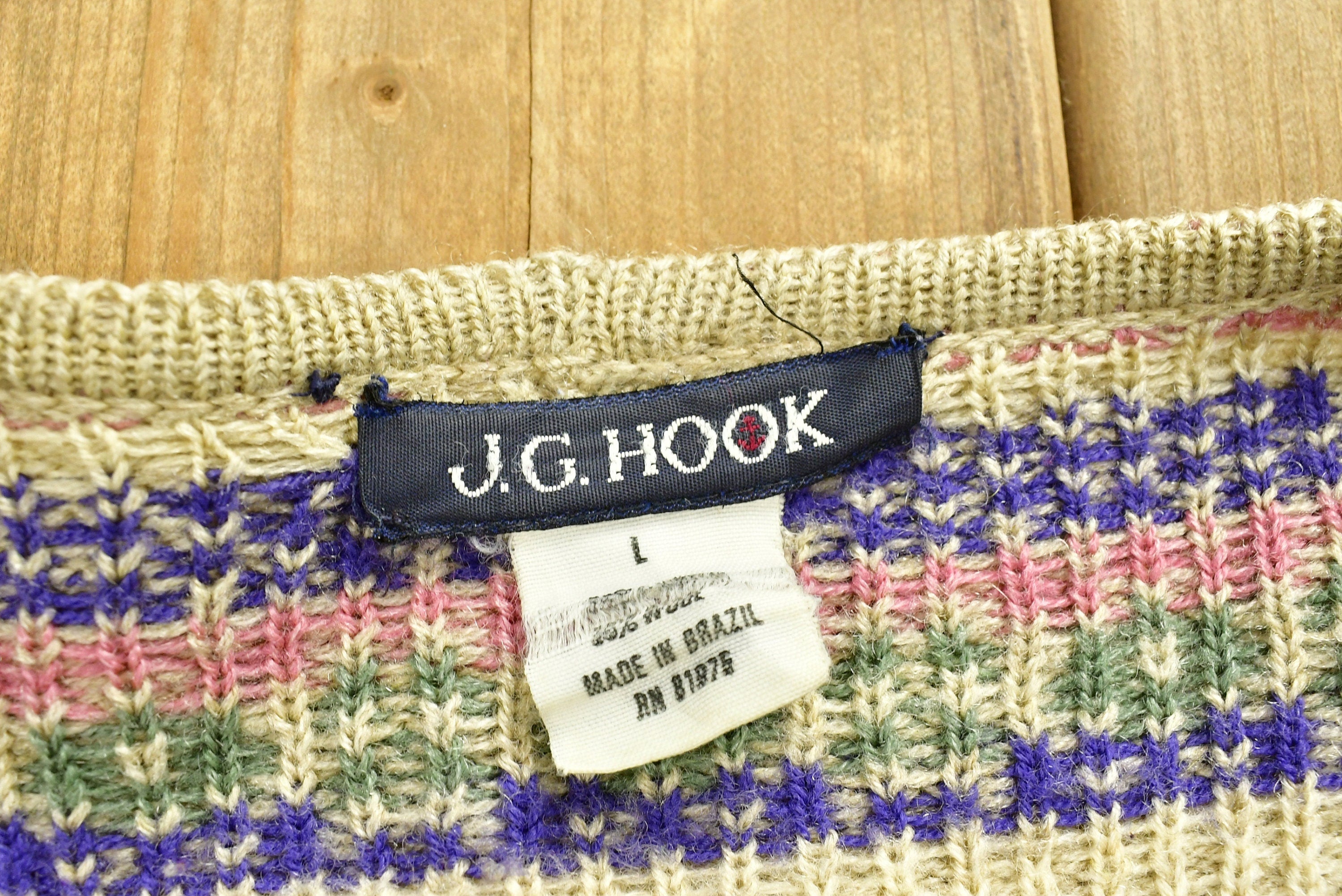 Vintage 90's Colorful Knitted Cardigan Sweater