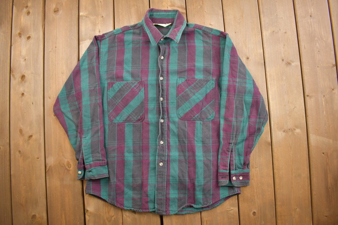 Vintage 1990s St Johns Bay Plaid Button Up Shirt