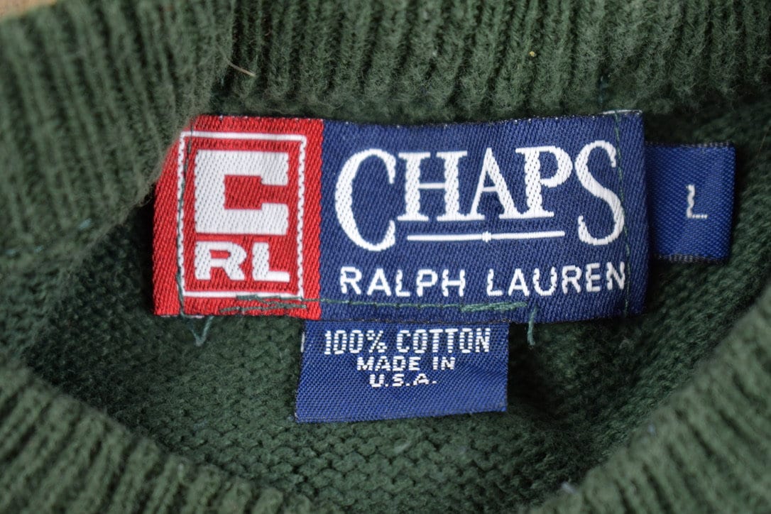 Vintage 1990s Chaps Ralph Lauren Knitted Crewneck Sweater