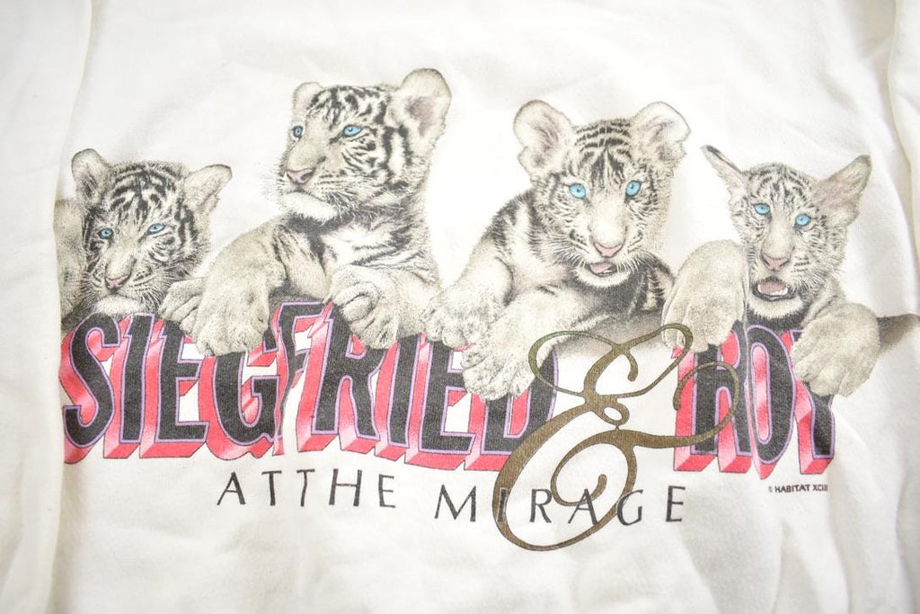 Vintage 1990s Siegfried & Roy At The Mirage Crewneck Sweatshirt Made In USA