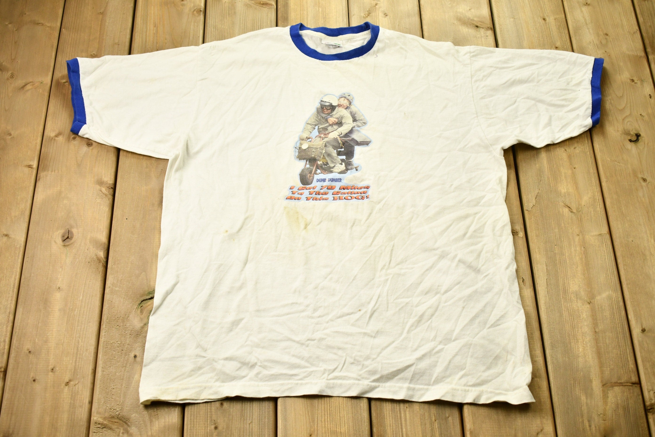 Vintage 1990s Dumb And Dumber Movie Promo Ringer T-shirt  Vintage Movie T Shirt  Made In USA  Rare Vintage  Vintage T-Shirt