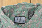 Vintage 1990s Pause Paisley Button Up Shirt / 1990s Button Up / Vintage Button Up / Basic Button Up / Paisley Pattern / Paisley Button Up