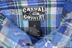 Vintage 1990s Casual Country Plaid Button Up Shirt