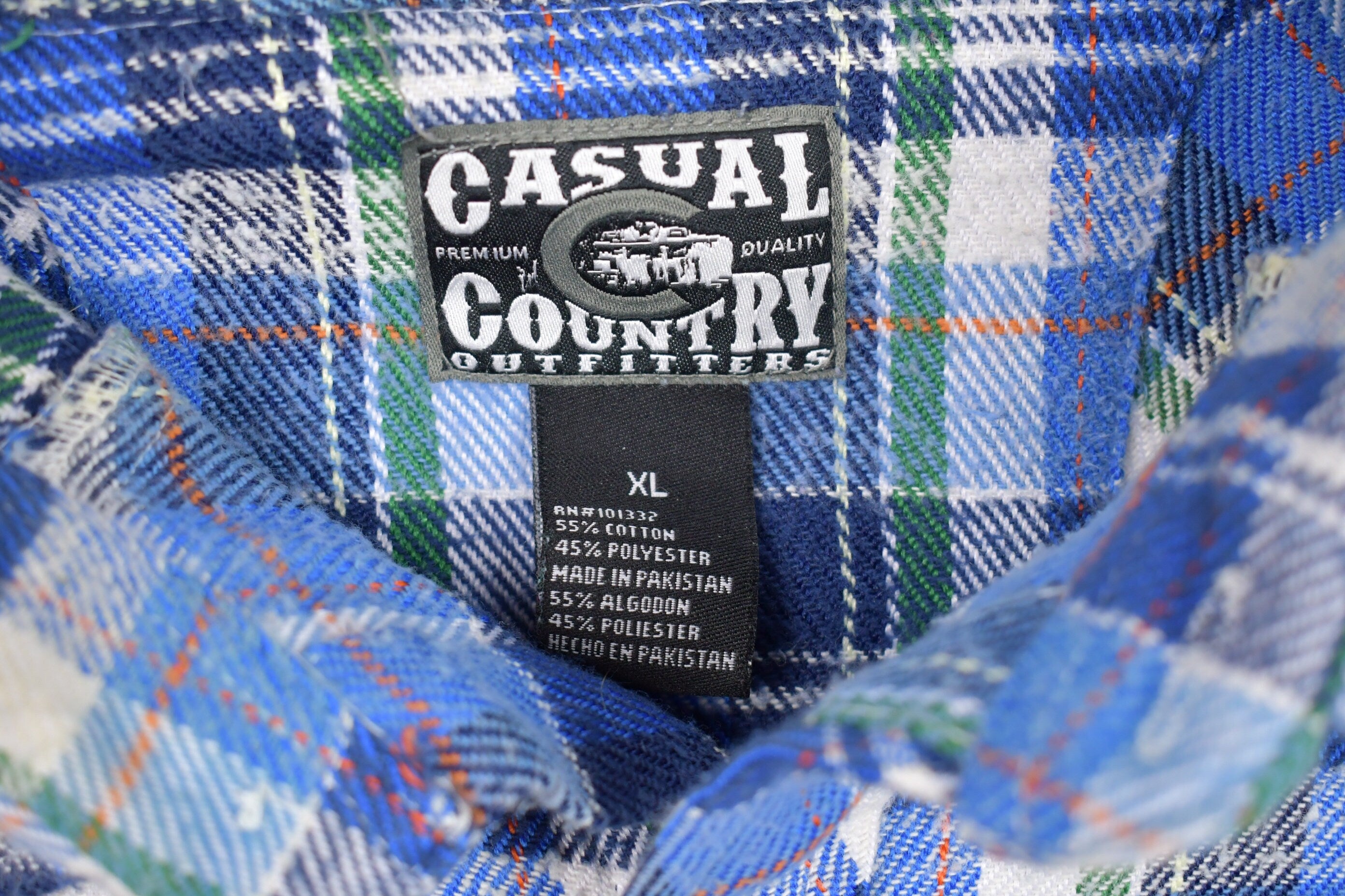 Vintage 1990s Casual Country Plaid Button Up Shirt
