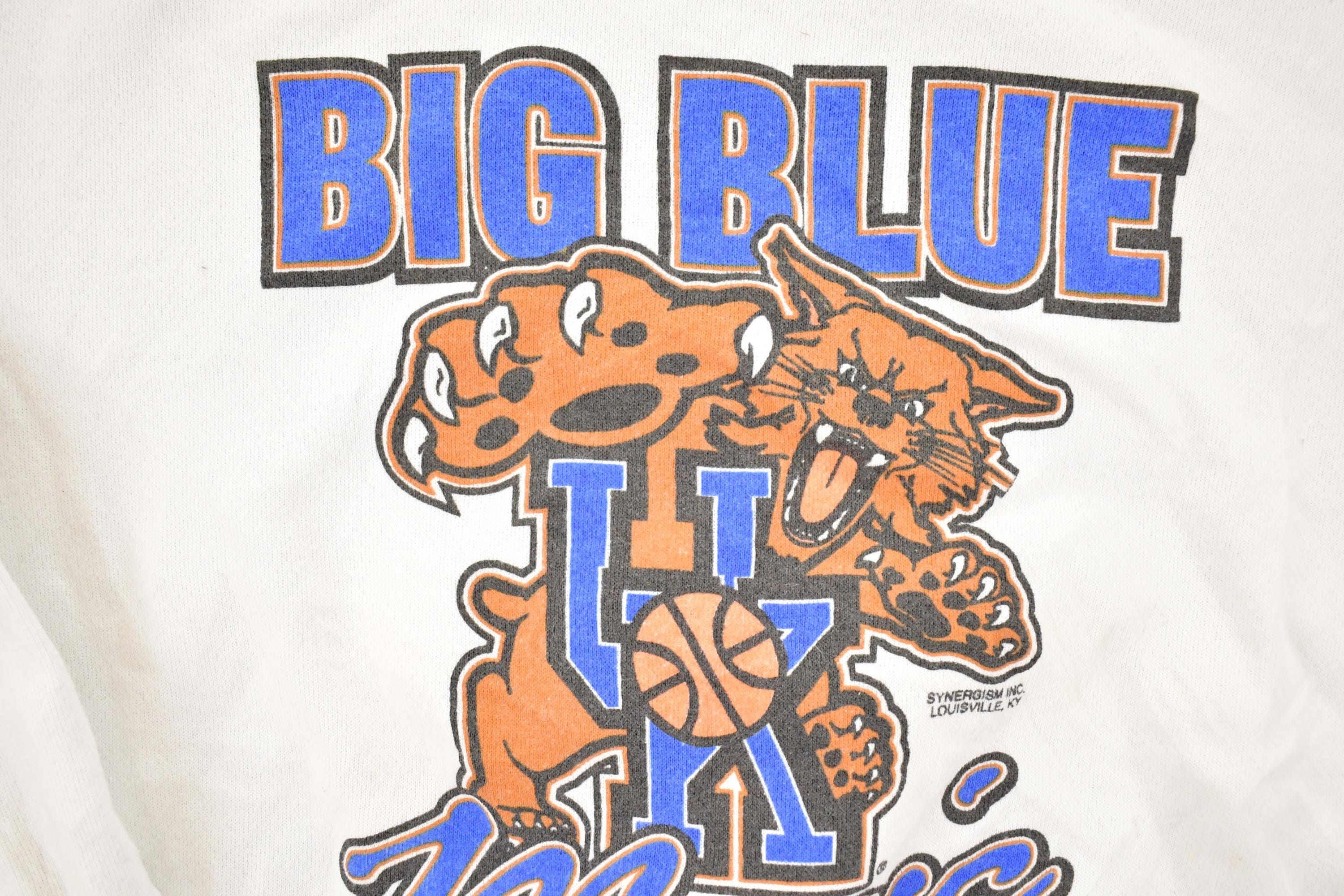 Vintage 1990s University Of Kentucky Big Blue Magic Crewneck Sweater Men's L