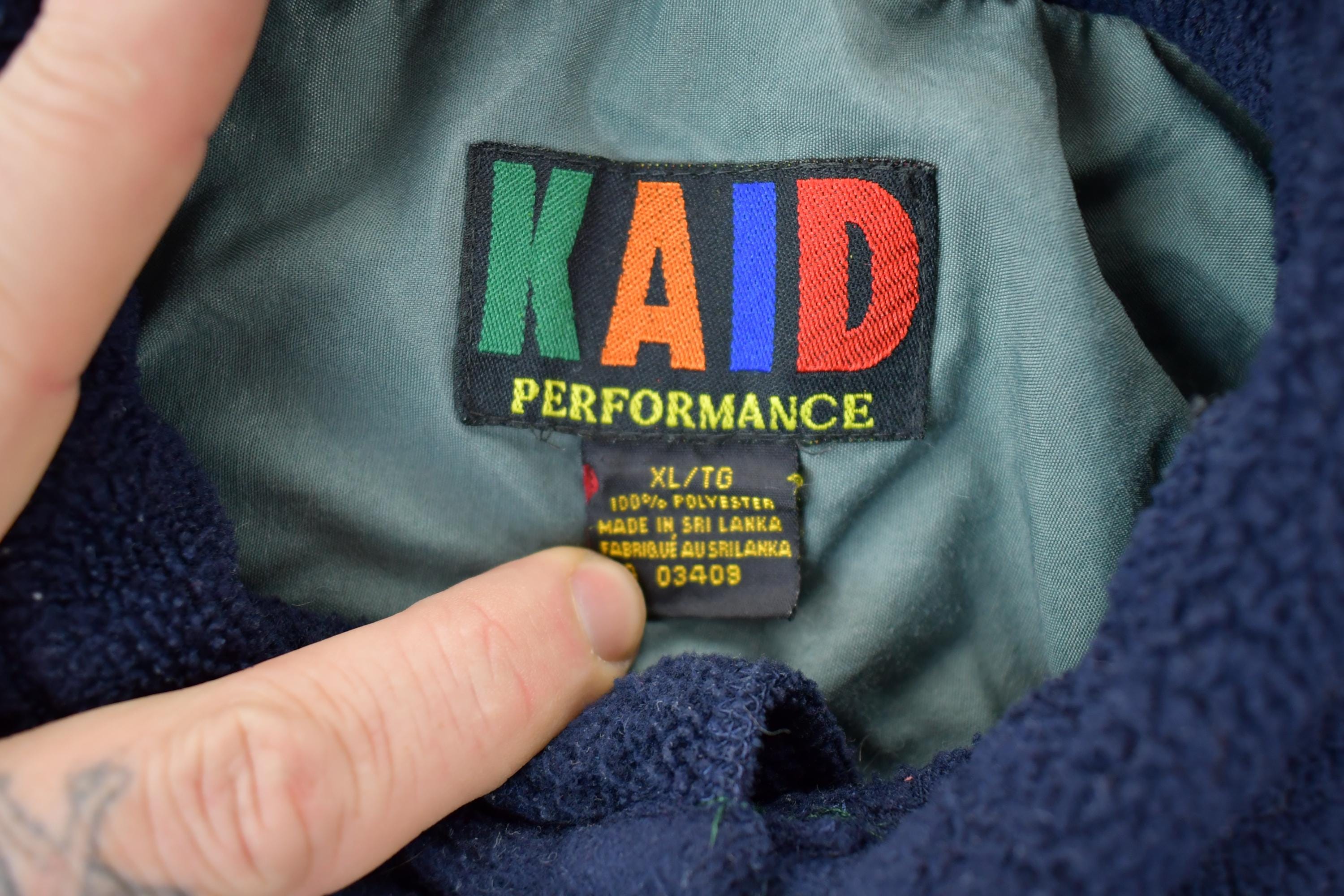 Vintage 1990s Kaid Performance Fleece Button Up Sweater