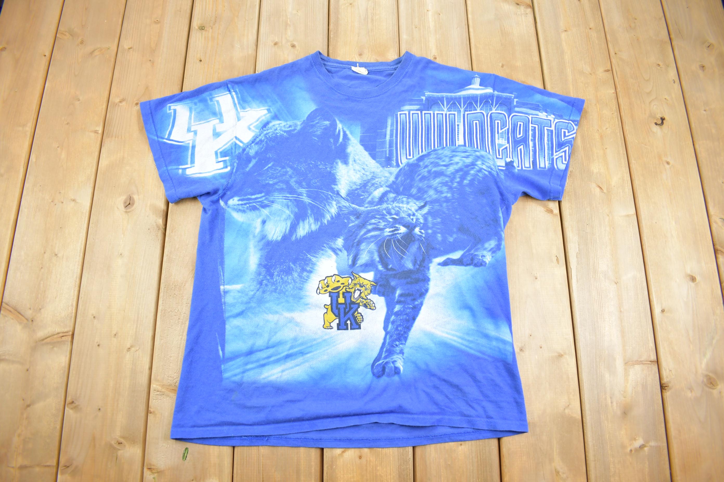 Vintage Y2k University Of Kentucky Wildcats Pride All Around Graphic T Shirt