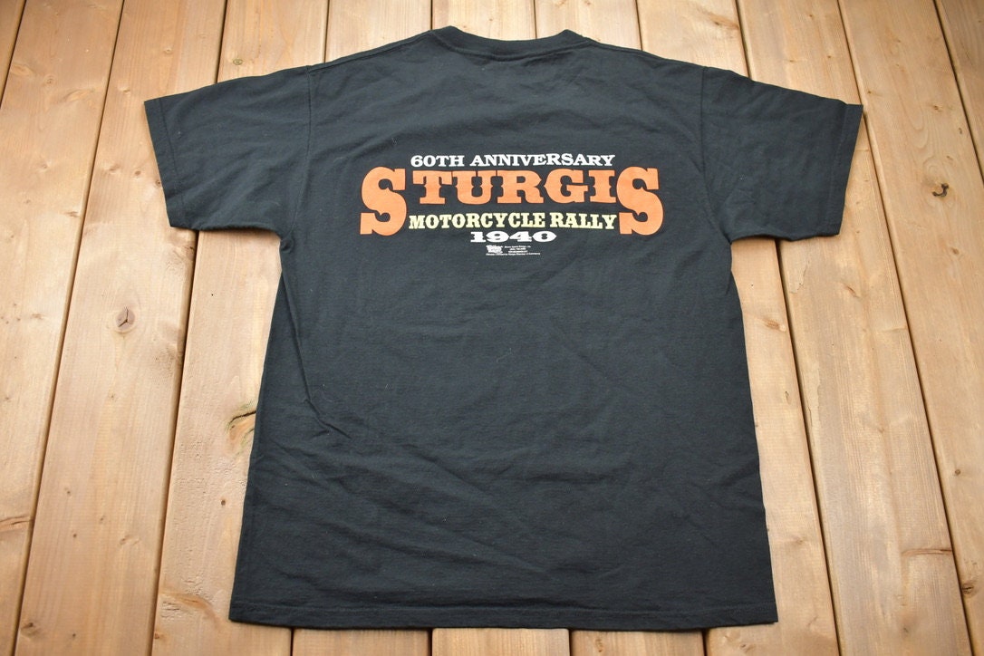 Vintage 2000 Sturgis Road Rebel 60th Anniversary Skull Flames T-Shirt Motorcycles