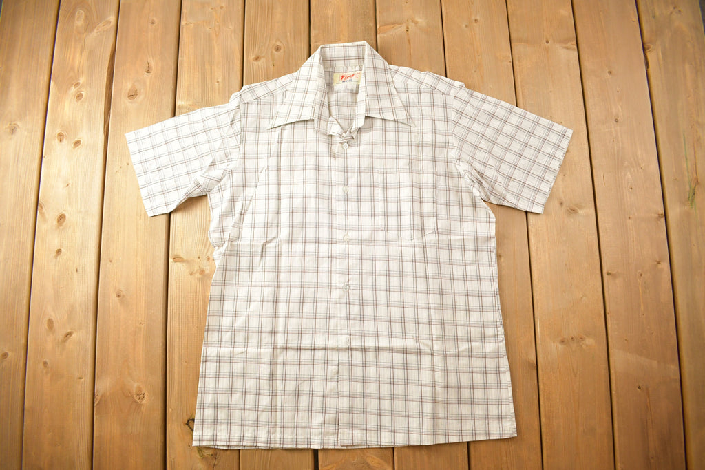 Vintage 1990s First Shirt Striped Button Up Shirt