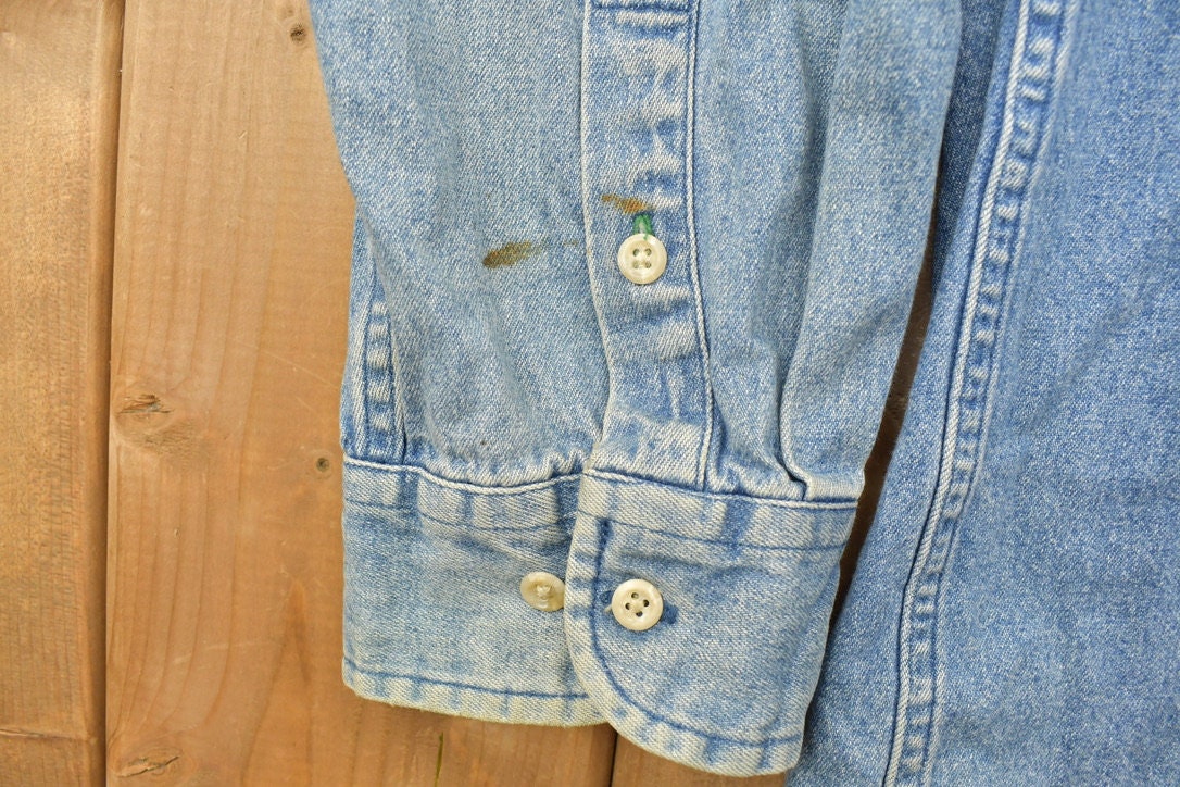 Vintage 1990s Tommy Hilfiger Button Up Denim Shirt