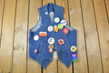 Vintage 1990s Custom Jean Jacket Button Vest Made In USA