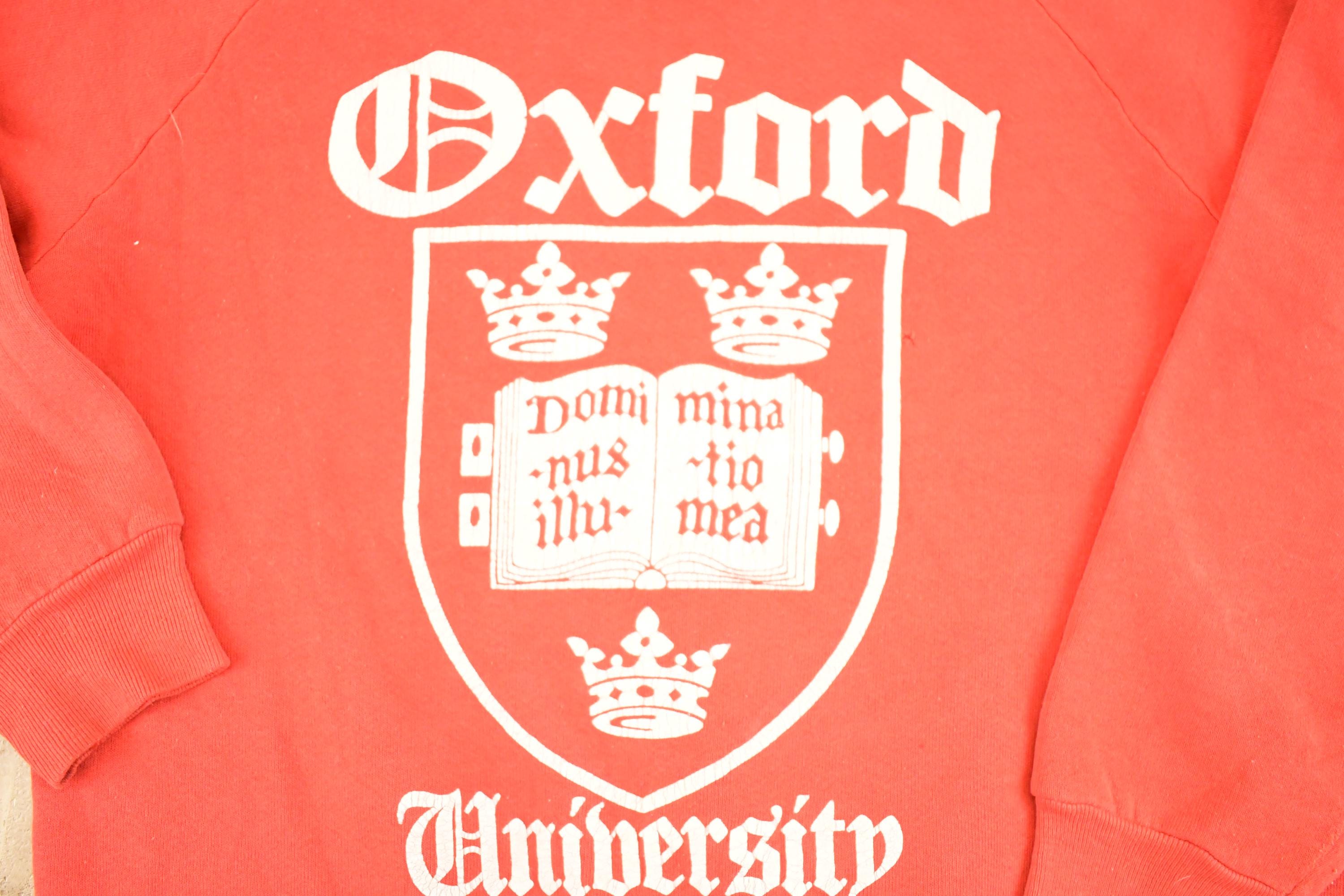 Vintage 1980s Oxford University Crewneck Sweatshirt Men's L
