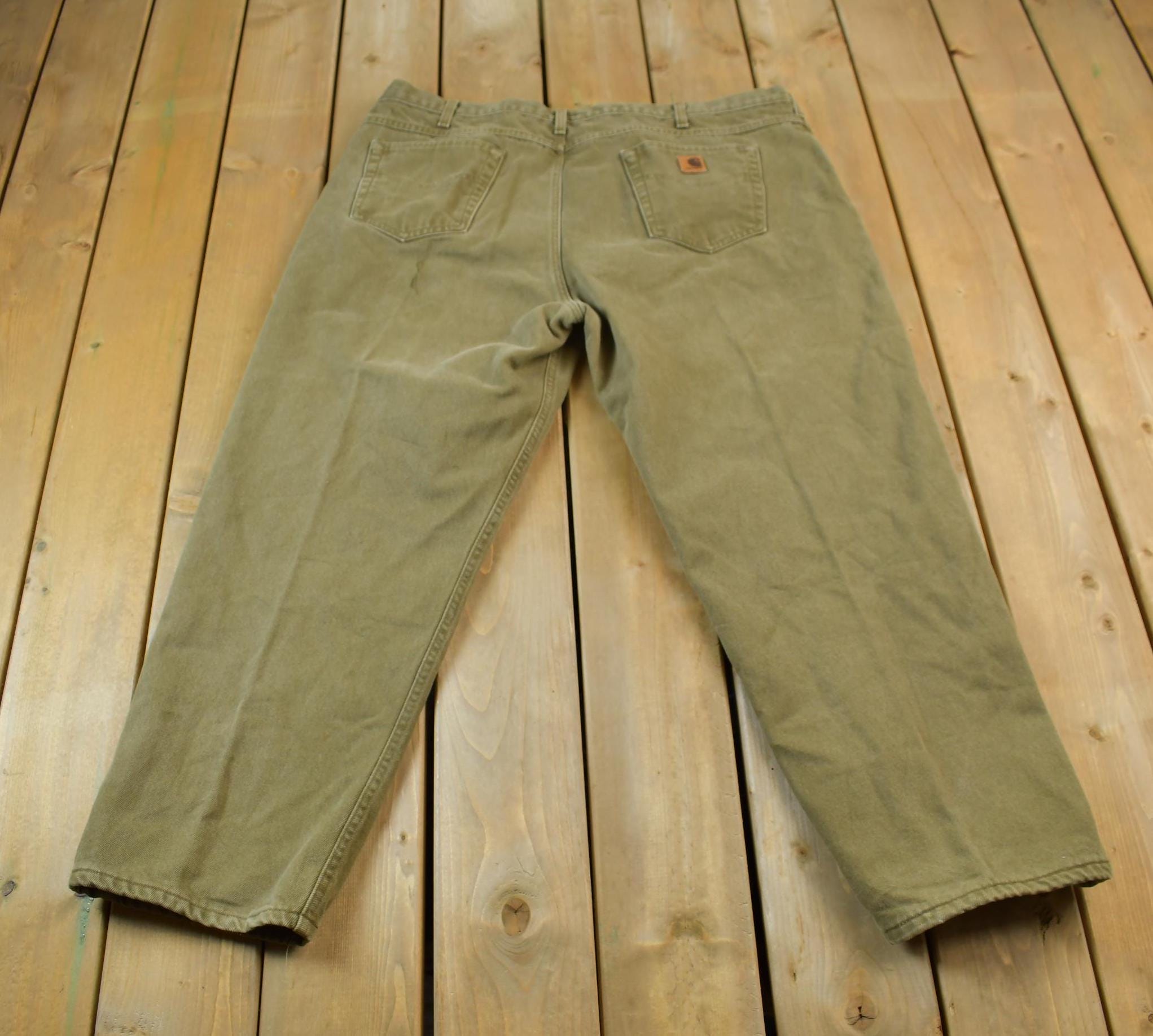 Vintage 1990s Carhartt Blanket Lined Work Pants Size 46x30