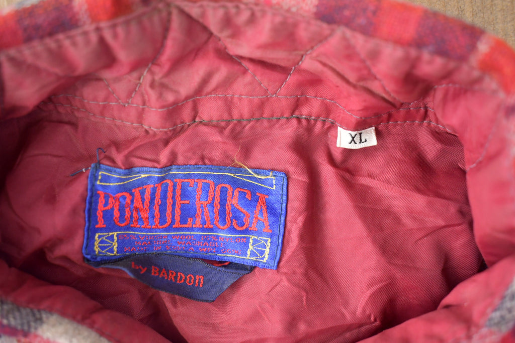 Vintage 1990s Ponderosa Plaid Flannel Button Up Shirt