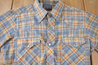 Vintage 1980s Dee Cee Rangers Pearl Snap Plaid Button Up Flannel Shirt Made In USA Size S