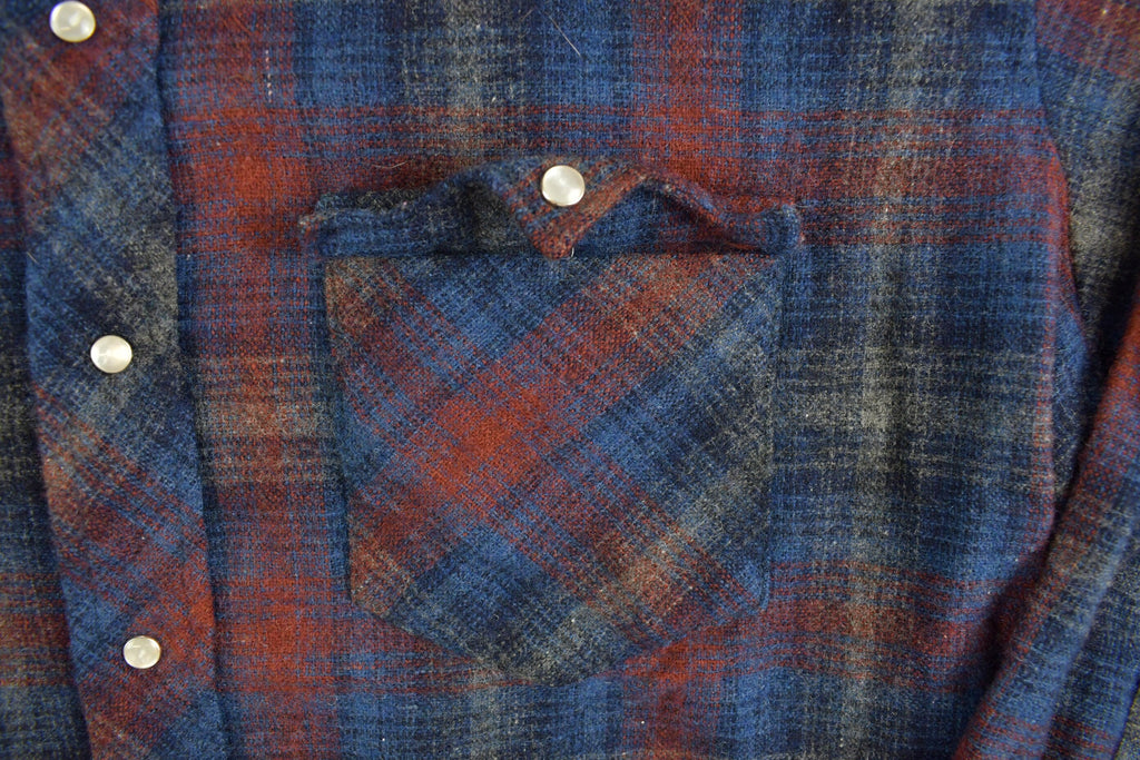 Vintage 1990s Karman Flannel Button Up Western Shirt