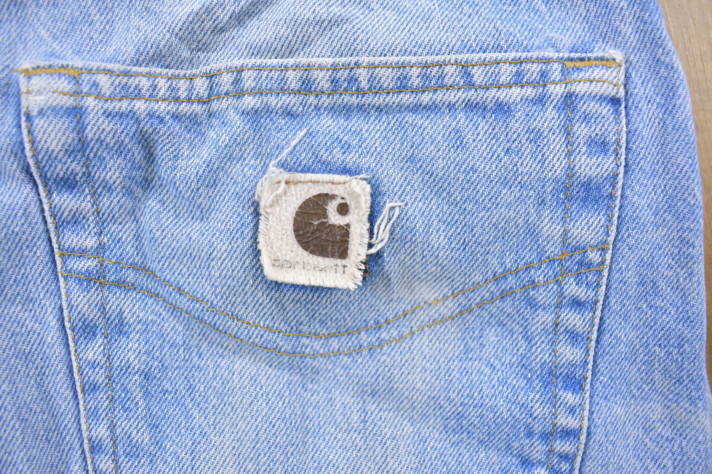 Vintage 1990s Carhartt White Patch Work Pants Size 44 x 32