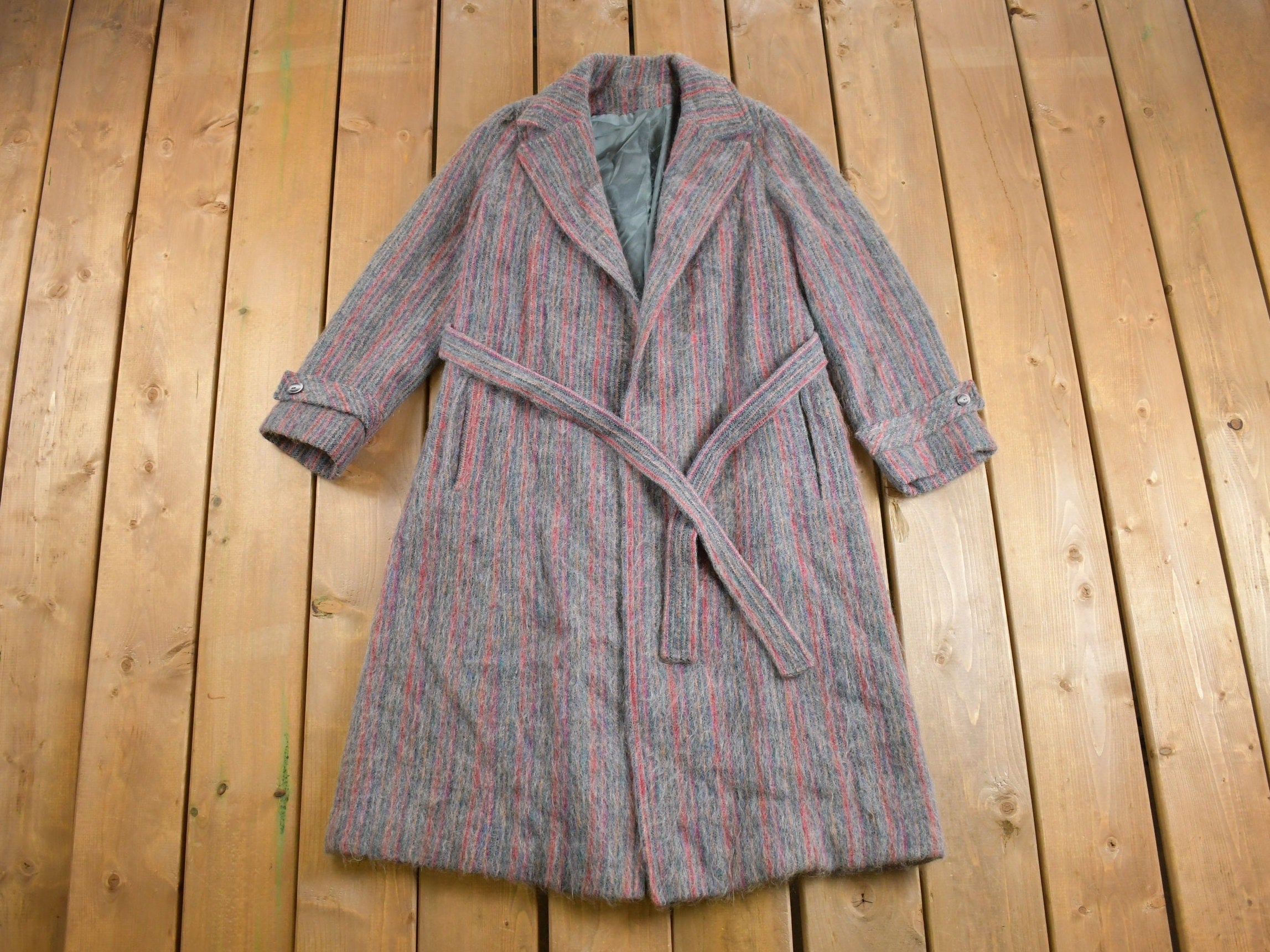 Vintage 1980s Wool Mohair Long Coat