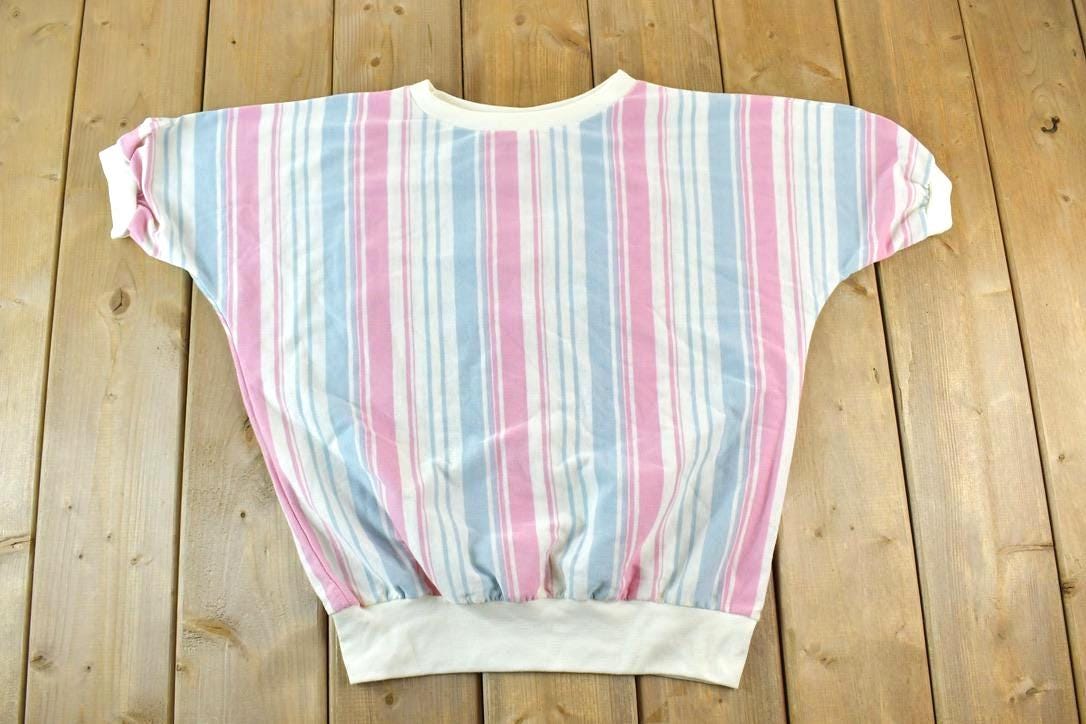 Vintage 1970s Dk Gold Striped Single Stitch T-Shirt