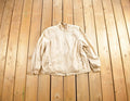 Vintage 1990s Freddi Gail International Beige Satin Bomber Jacket
