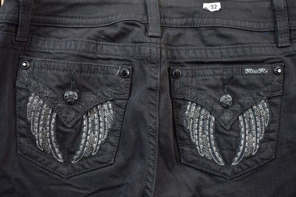 Vintage Y2K Miss Me Bedazzled Skinny Jeans Size 32x30