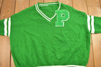 Vintage 1960s Collegiate Knitted V-Neck Sweater