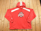 Vintage 1990s Majestic University Of Ohio State Buckeyes Embroidered Hoodie