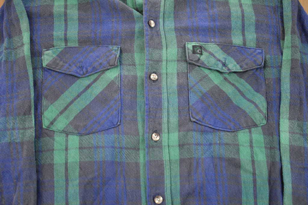 Vintage 1990s Codet Plaid Button Up Board Shirt