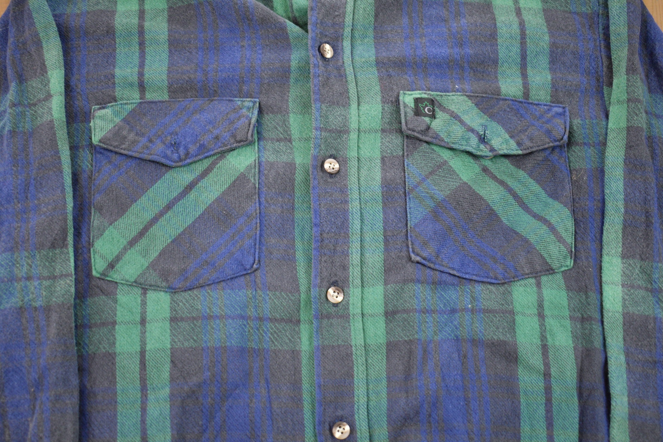Vintage 1990s Codet Plaid Button Up Board Shirt