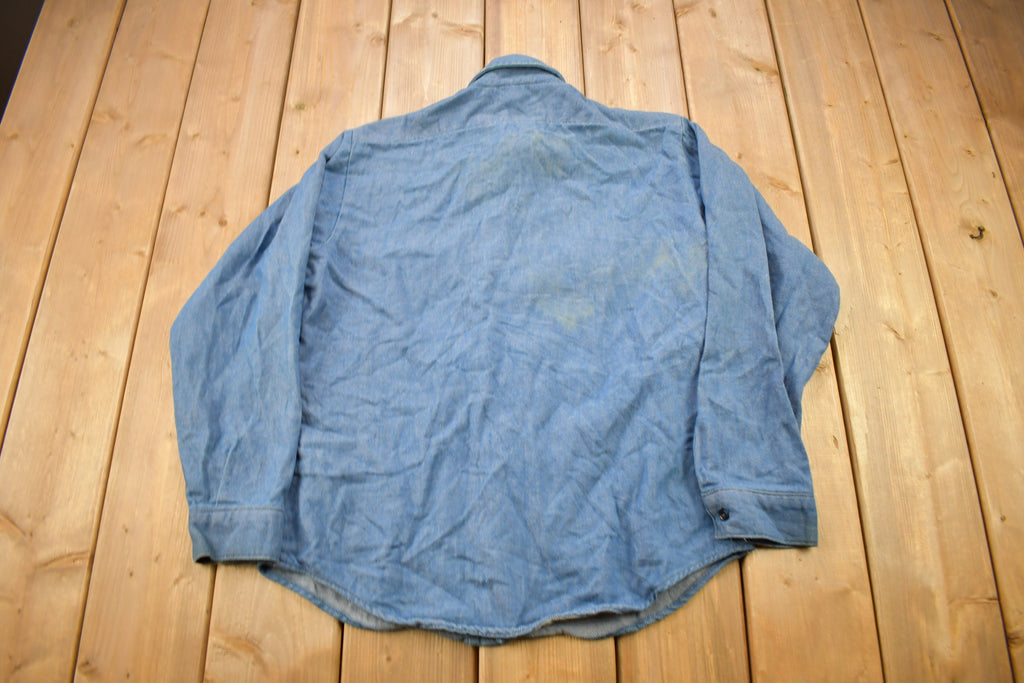 Vintage 1980s Five Brother Blank Button Up Shirt