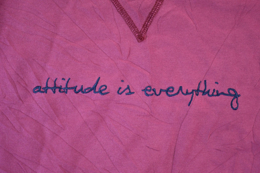Vintage 1990s Attitude Is Everything Embroidered Souvenir Crewneck Sweatshirt