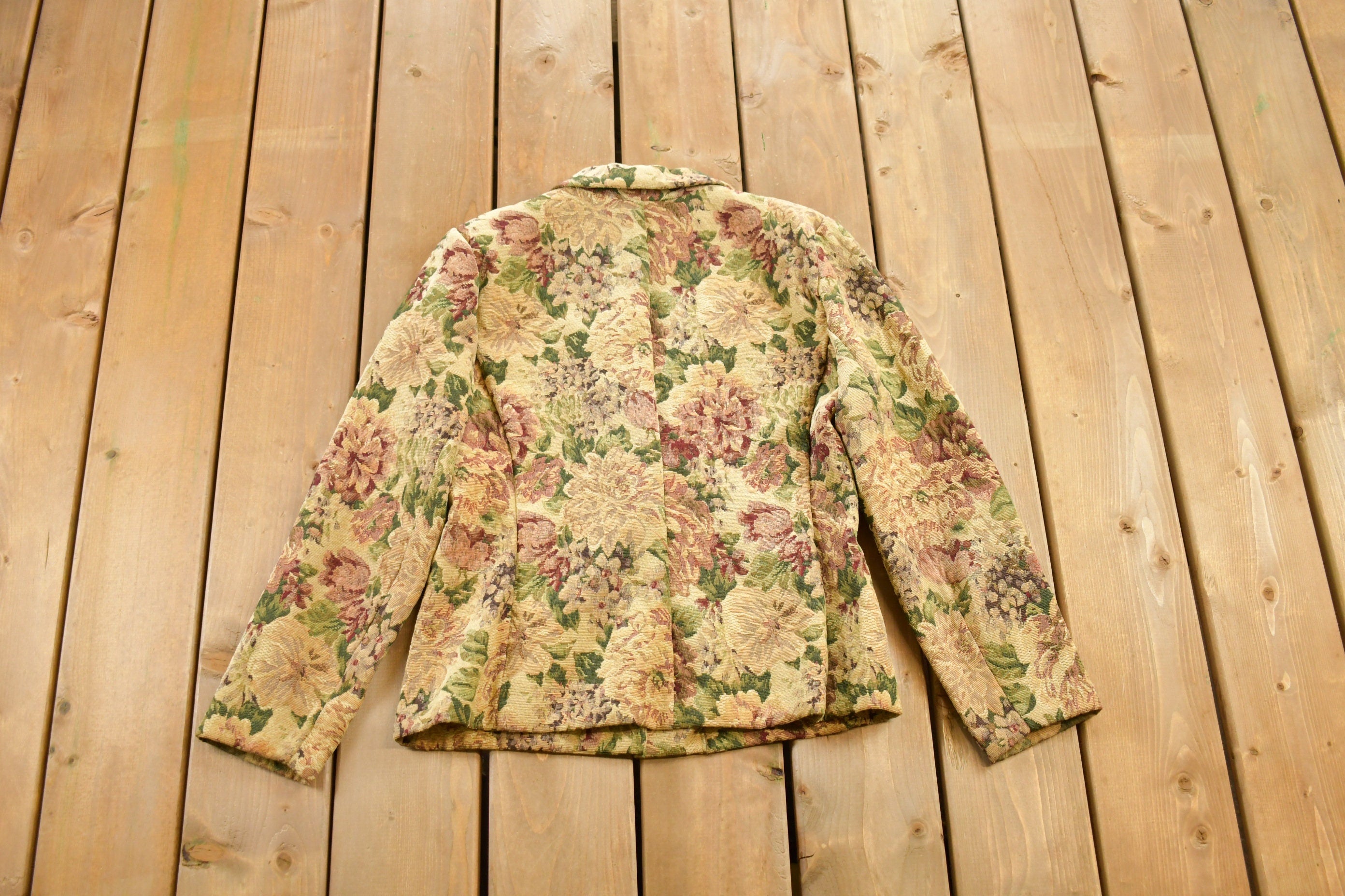 Vintage 1990s Dressbarn All Over Print Corduroy Blazer