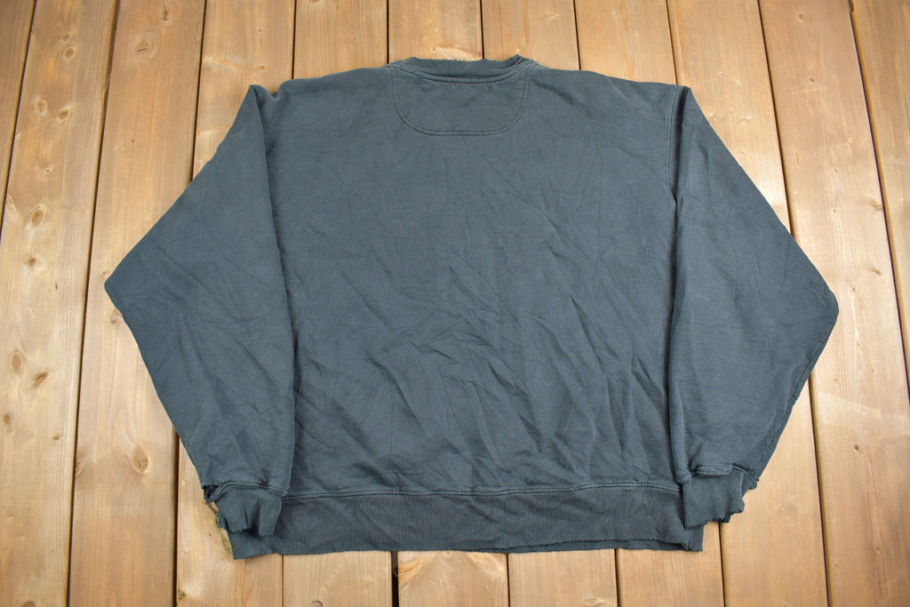Vintage 1990s Champion Blank Black Crewneck Sweatshirt