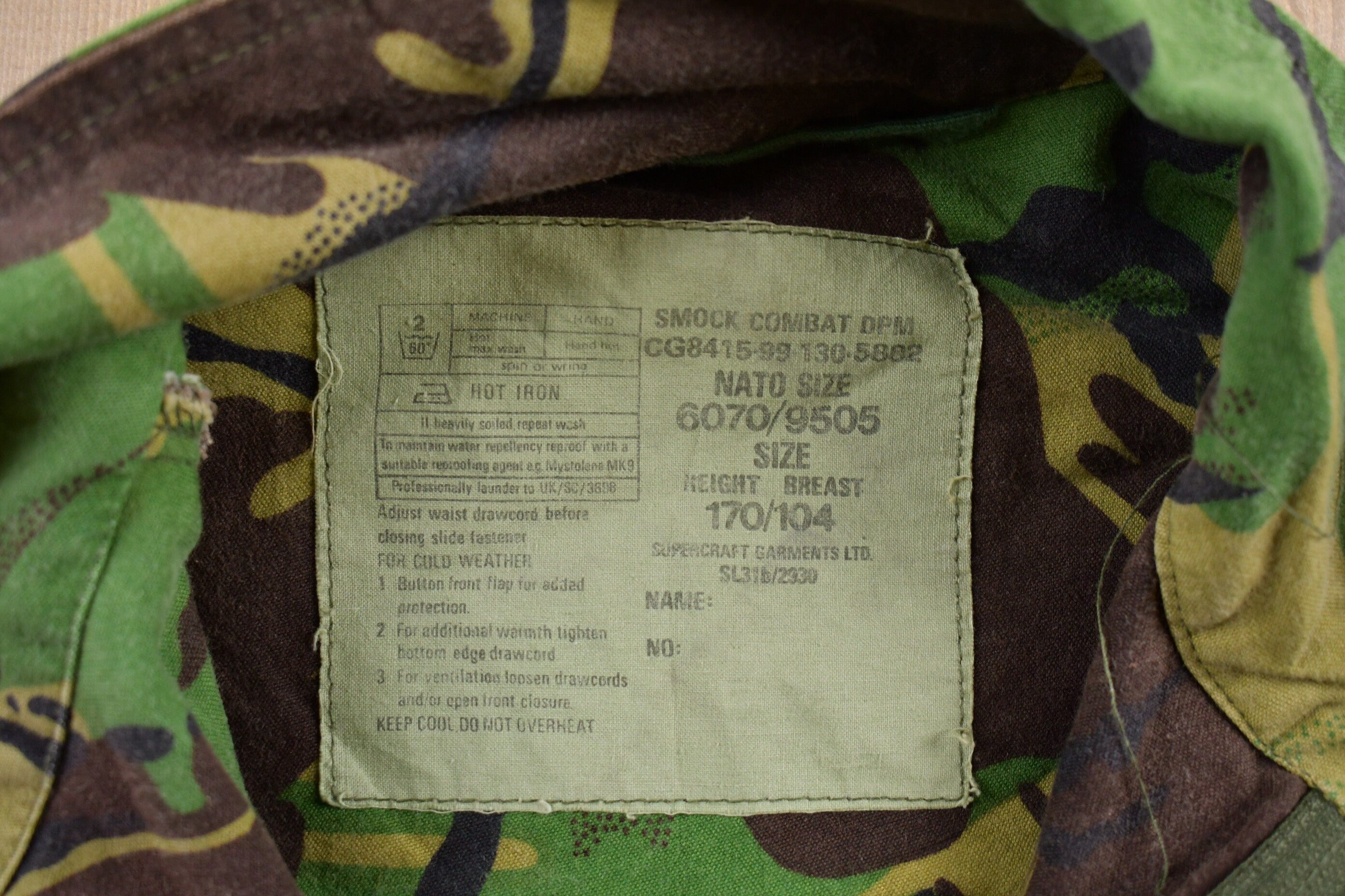 Vintage 1990s Military Smock Jacket