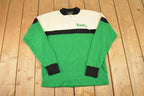 Vintage 1990s Jwin Sin Knit Crewneck Sweater Men's S / Abstract Pattern 3D Knitted Sweatshirt / Chain Embroidered